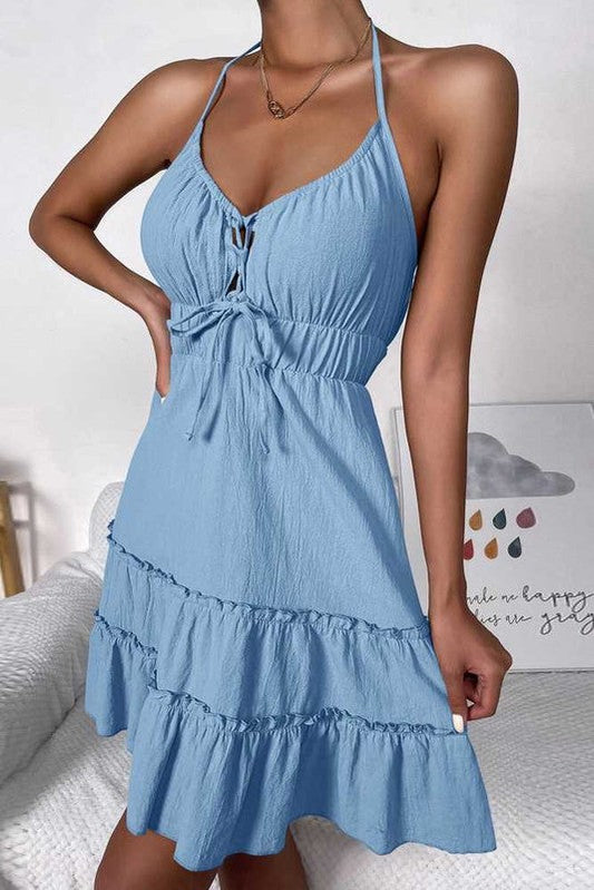 The Cobalt Halter Dress