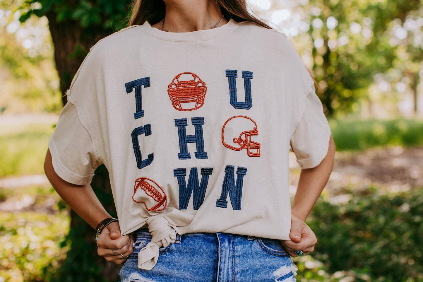 The Gridiron Tee – Sandstone