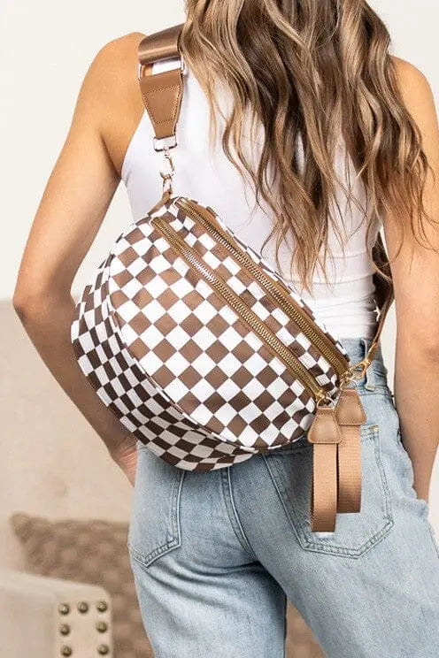 The Mocha Checkmate Crossbody